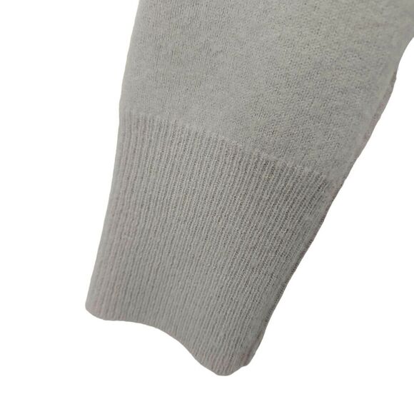 Tory Burch Sweater Womens XS Beige Merino Wool Rhinestones Sequin V-Neck Grandma - Picture 7 of 13